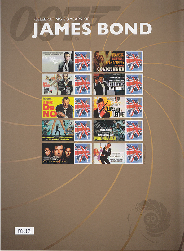 James Bond-frimerker fra Royal Mail 2012 James Bond-frimerker fra Royal Mail 2012
